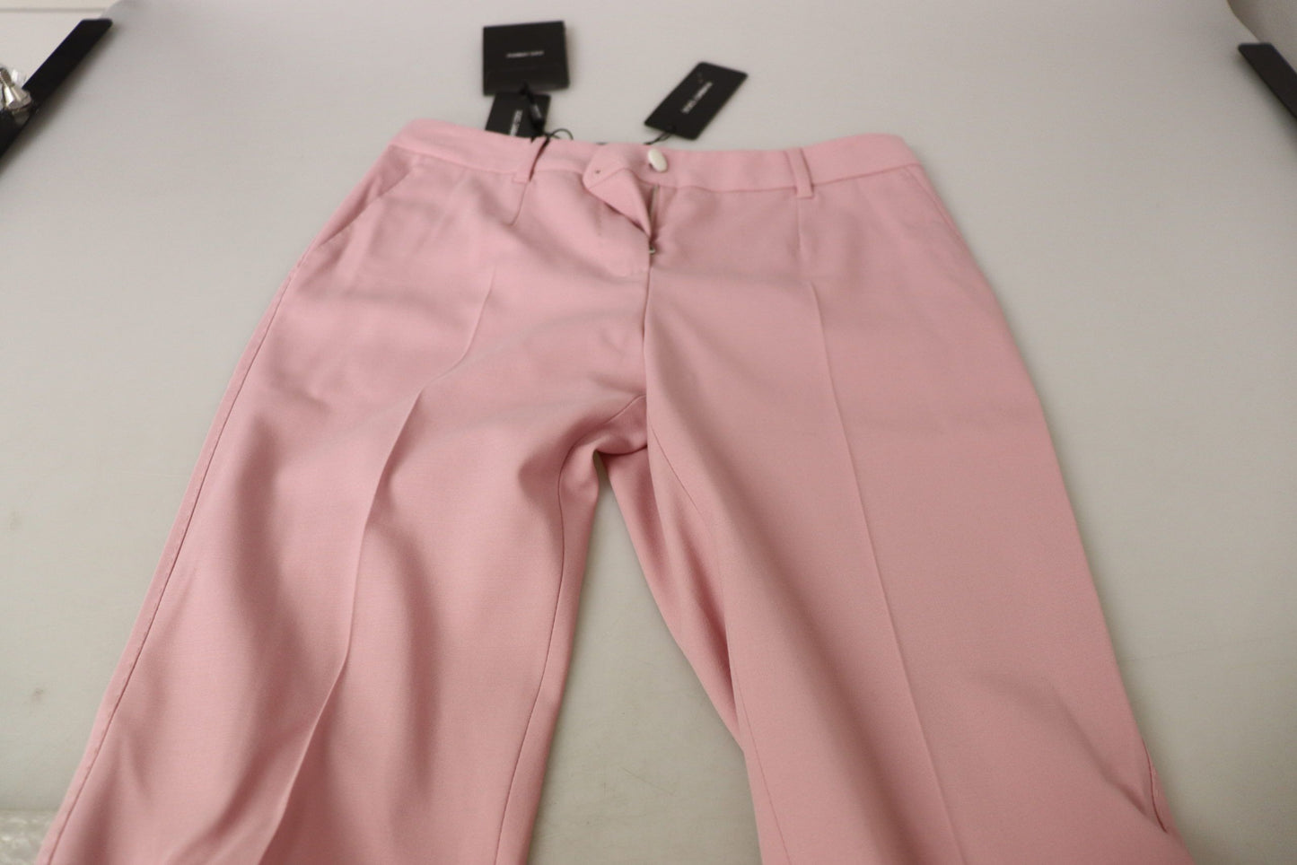 Schicke MidWaist-Hose aus Schurwolle in Rosa