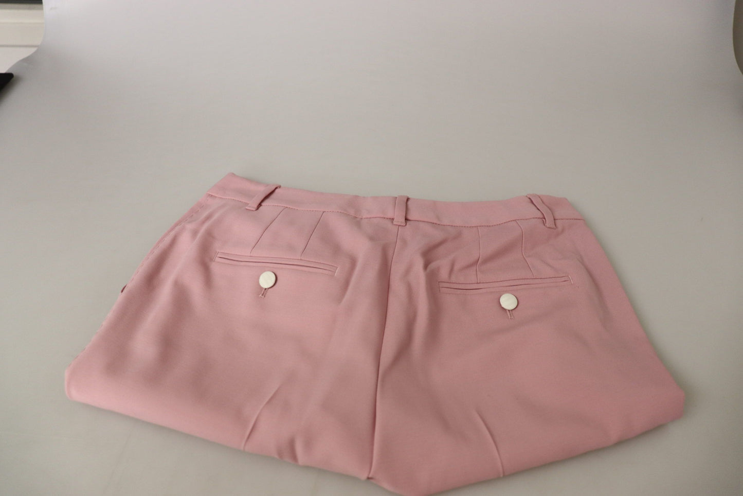 Schicke MidWaist-Hose aus Schurwolle in Rosa