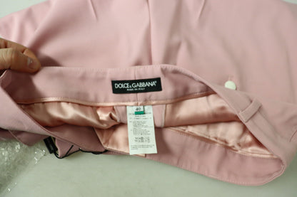 Schicke MidWaist-Hose aus Schurwolle in Rosa