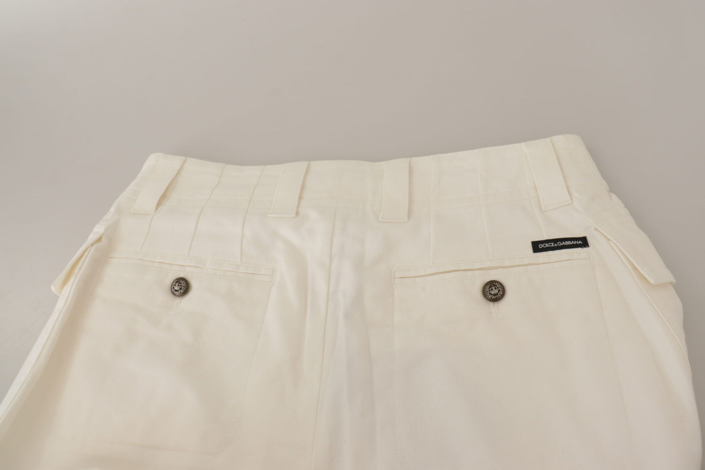 Pantalones elegantes de talle alto en color blanco