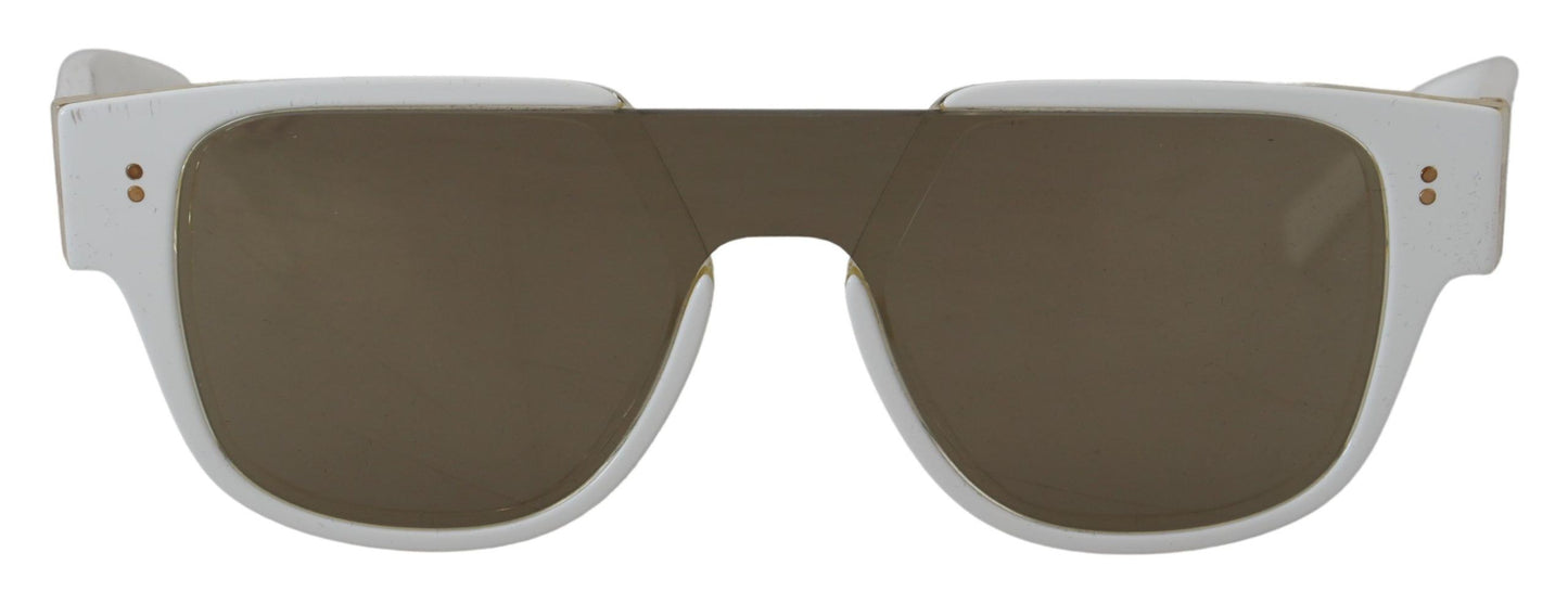 Elegantes gafas de sol de acetato blanco para mujer