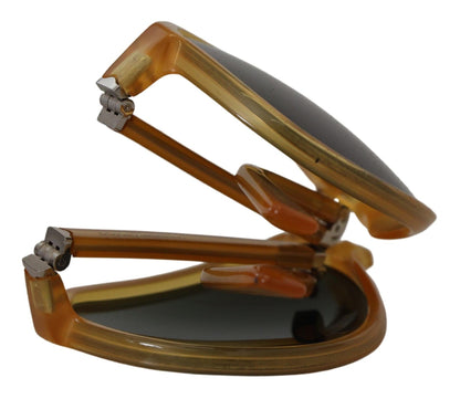 Gafas de sol elegantes de acetato con diseño de aviador en color amarillo