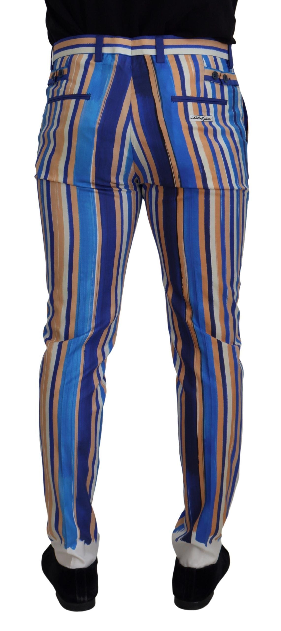 Pantalones chinos elegantes de rayas y corte ajustado