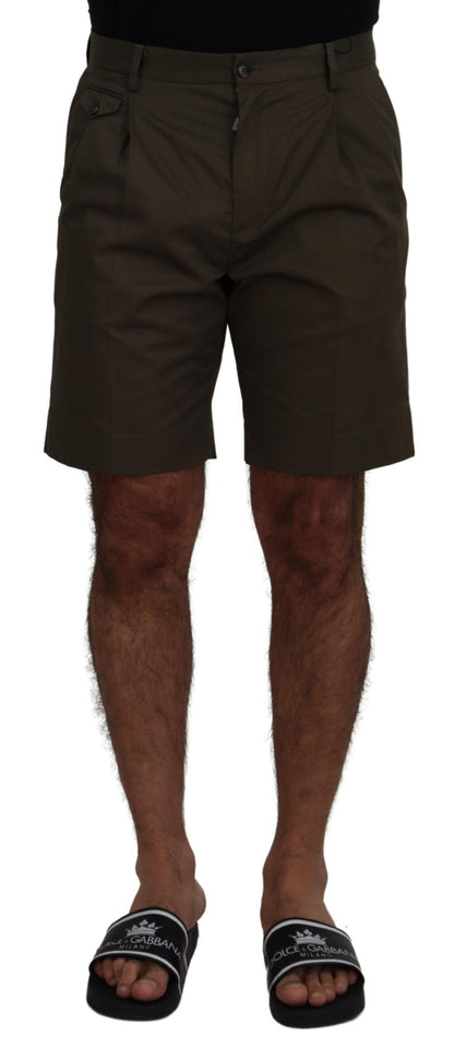 Elegante grüne Chino-Shorts aus Baumwolle