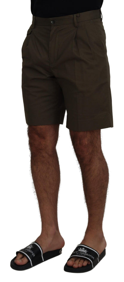 Elegante grüne Chino-Shorts aus Baumwolle