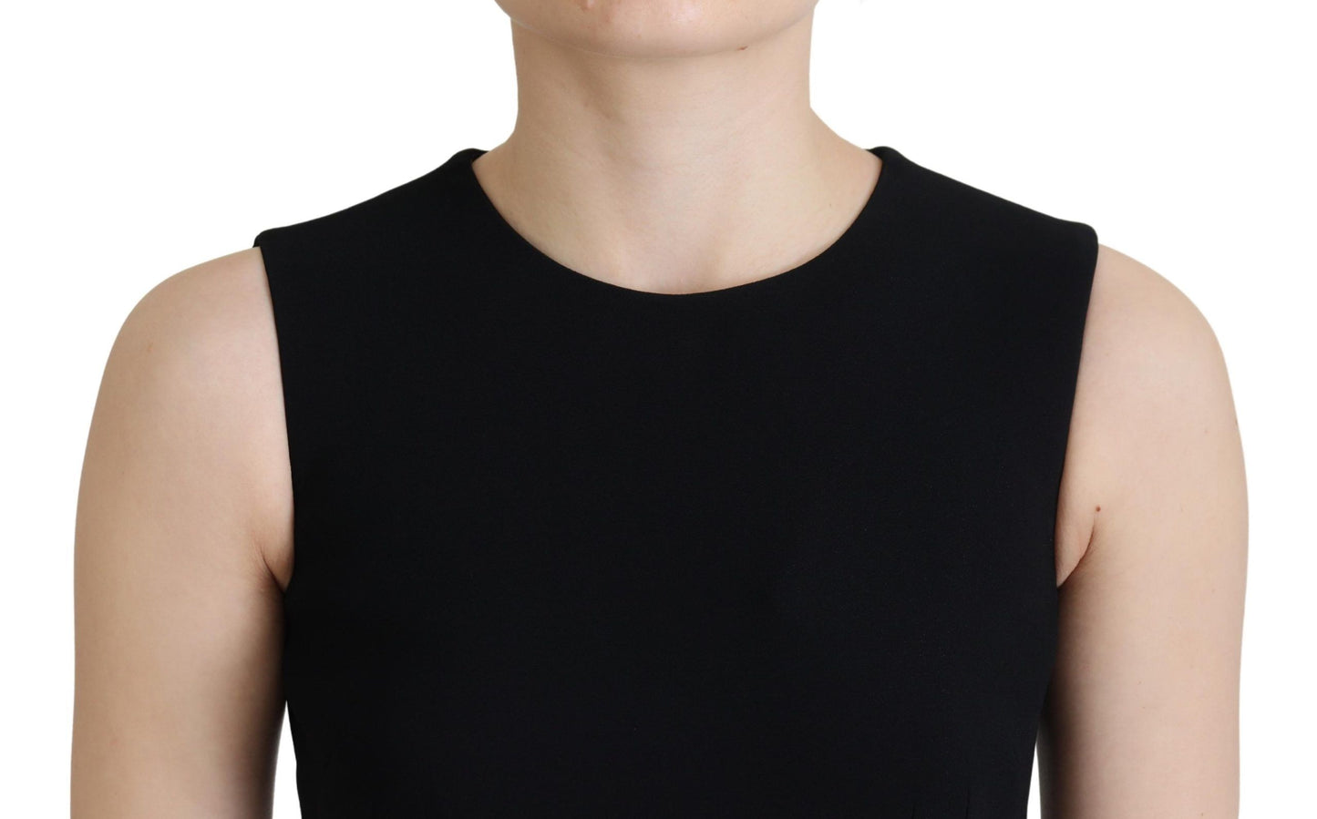 Elegant Fit and Flare Black Sheath Dress