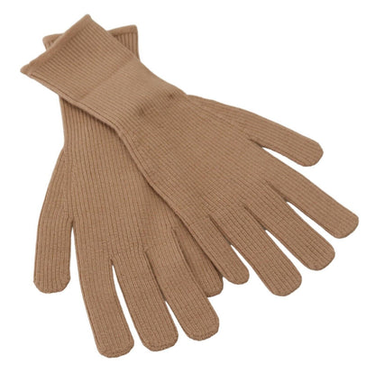 Guantes de invierno elegantes de cachemira beige