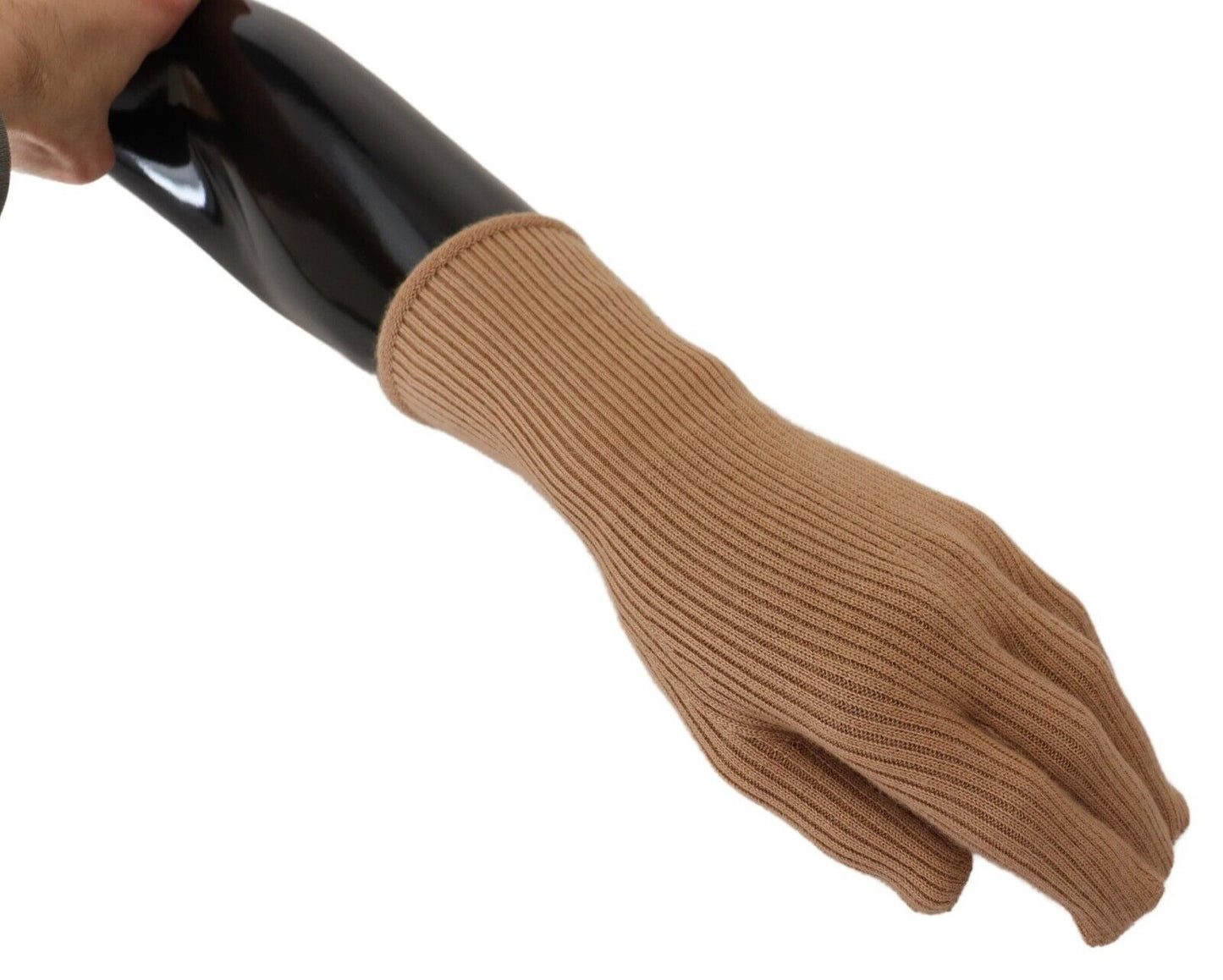 Guantes de invierno elegantes de cachemira beige