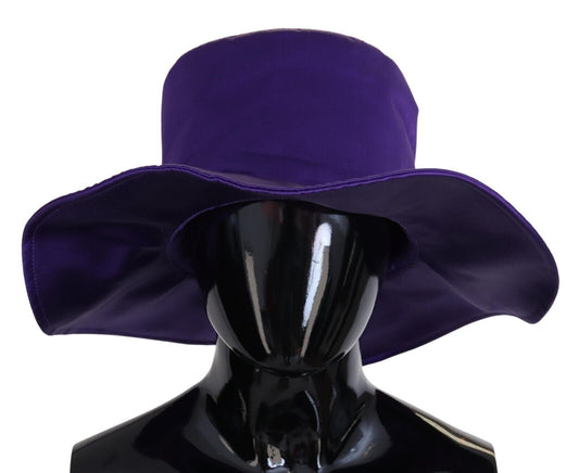 Elegante sombrero de copa de seda color morado