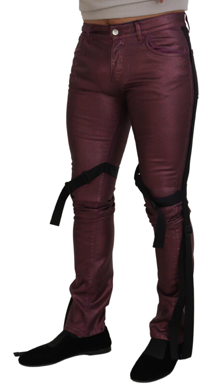 Elegant Magenta Cotton Trousers