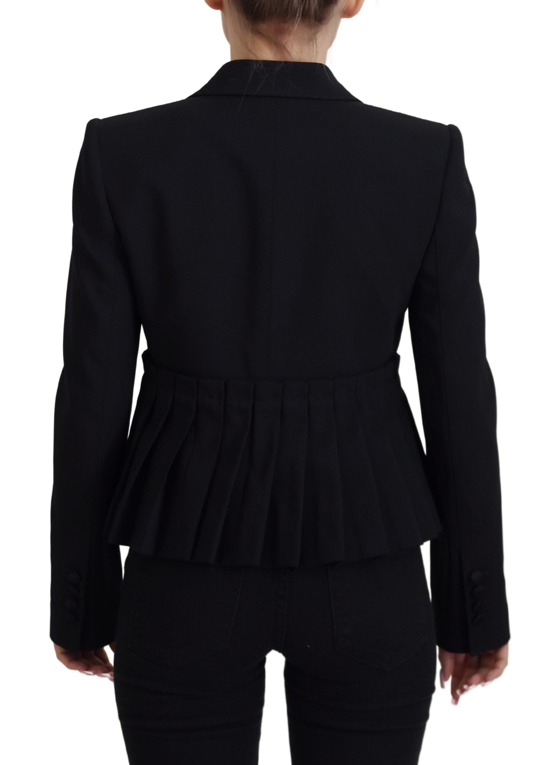 Eleganter schwarzer Blazer aus Stretchwolle