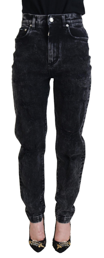 Elegante schwarze Jeanshose