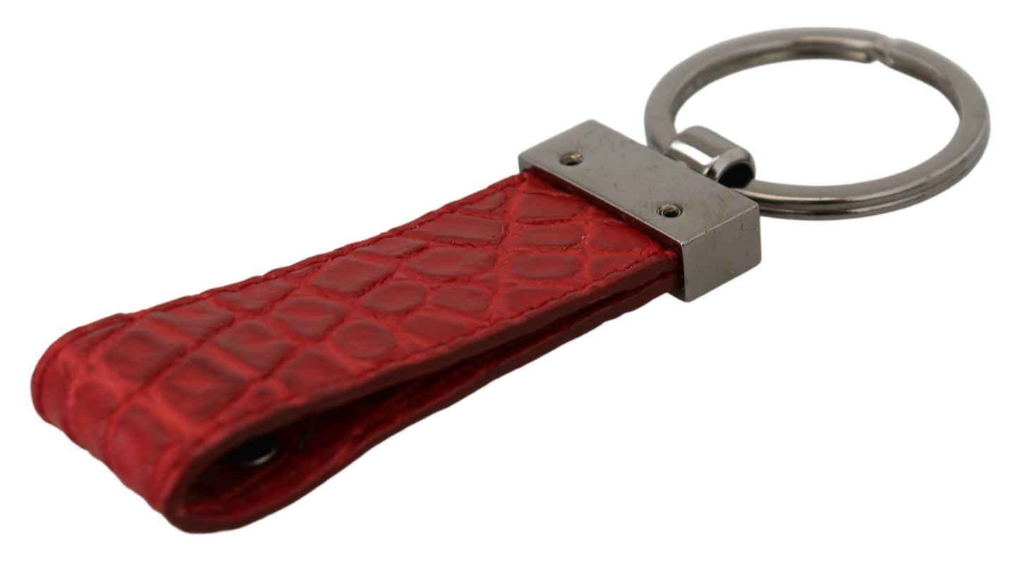 Chic Red Leather Keychain & Charm Accessory