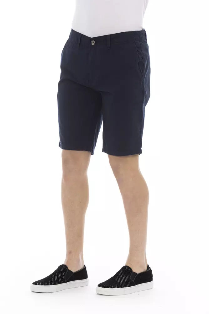 Bermudas de algodón azul para hombre