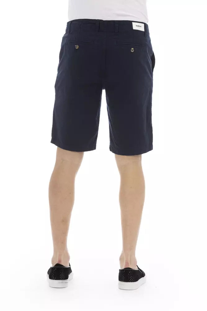 Bermudas de algodón azul para hombre