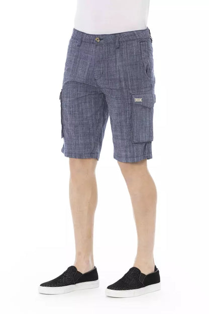 Blaue Cargoshorts aus Baumwolle für Herren