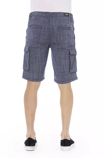 Blaue Cargoshorts aus Baumwolle für Herren