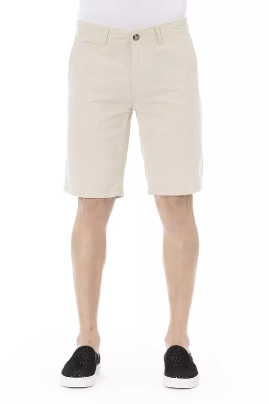 Beige Bermudashorts aus Baumwolle für Herren