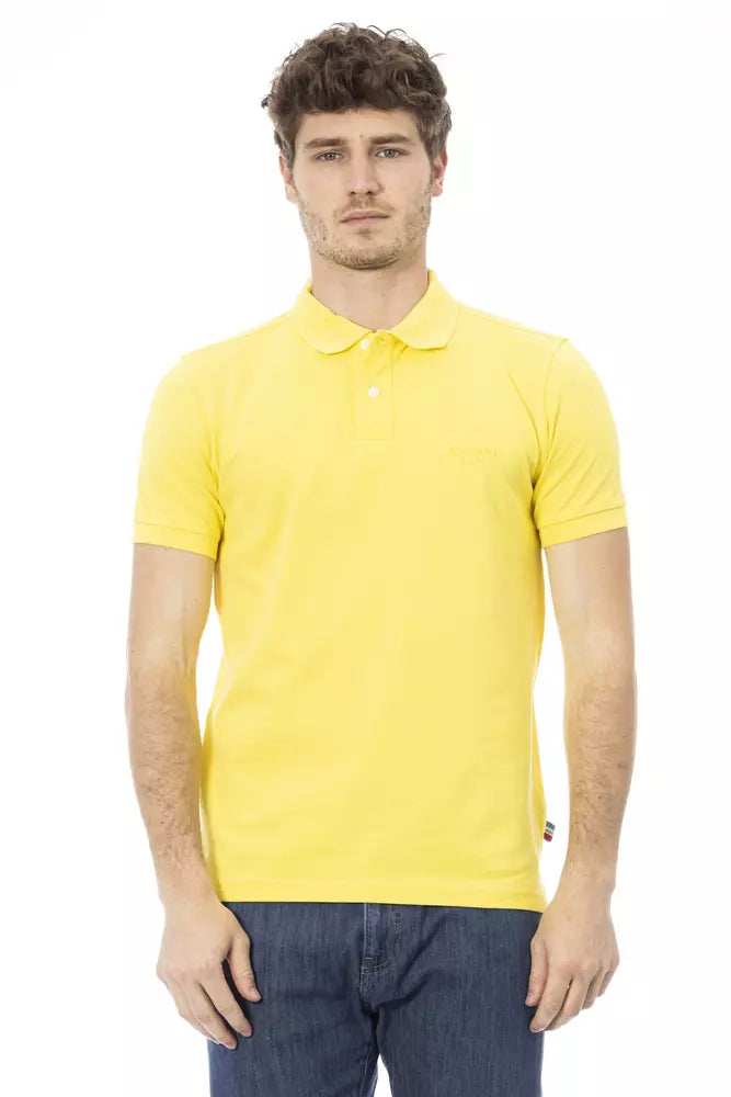 Polo de algodón amarillo para hombre