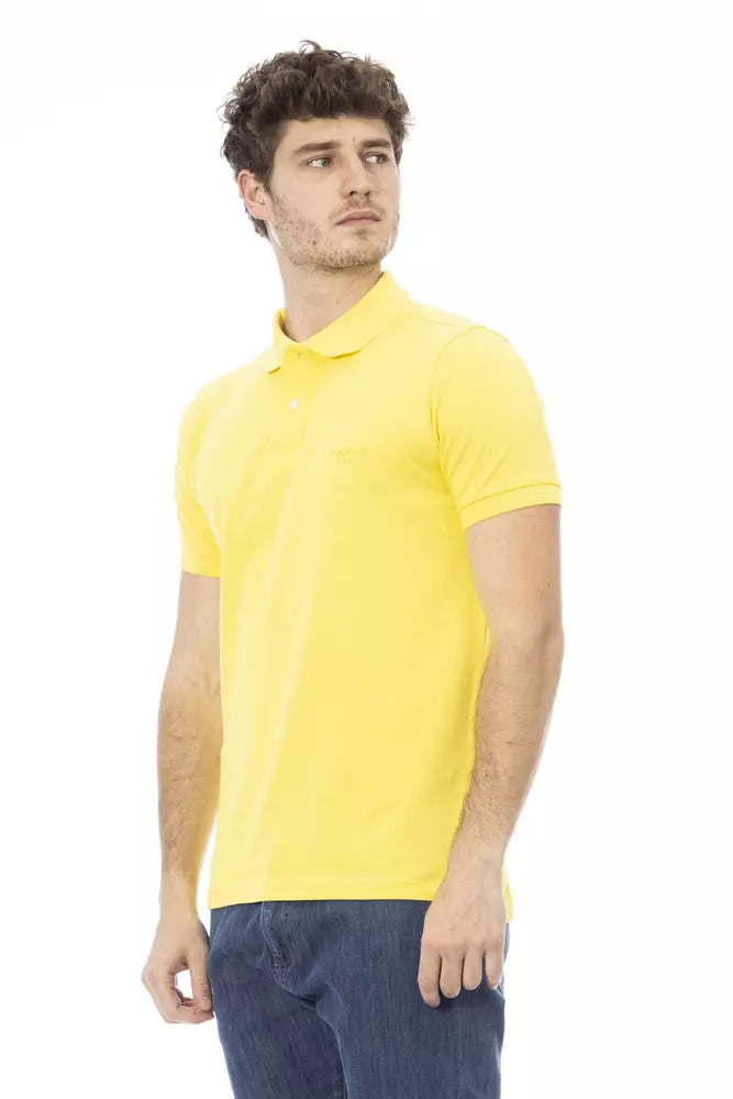 Polo de algodón amarillo para hombre