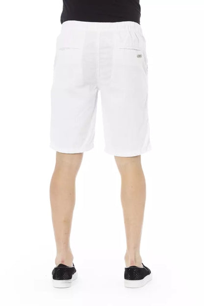 Weiße Bermudashorts aus Baumwolle für Herren