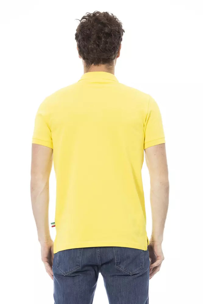 Polo de algodón amarillo para hombre