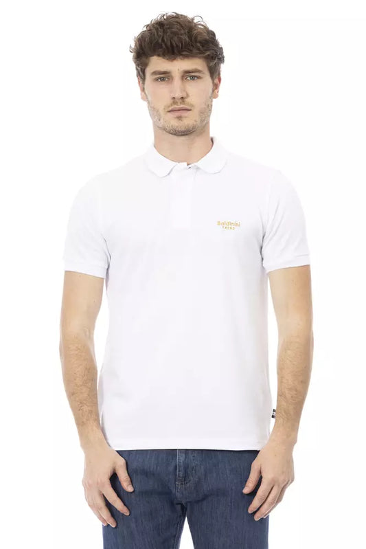 Weißes Poloshirt aus Baumwolle für Herren