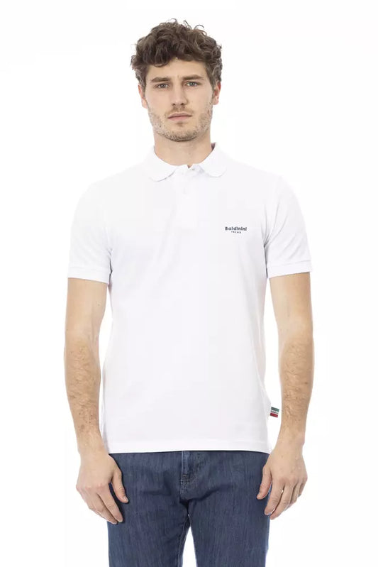 Weißes Poloshirt aus Baumwolle für Herren