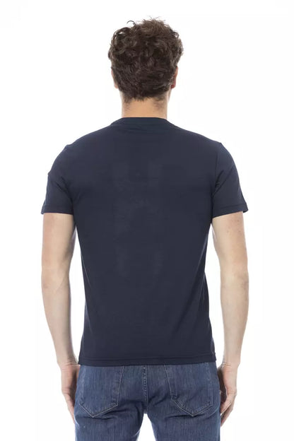 Blaues Herren-T-Shirt aus Baumwolle