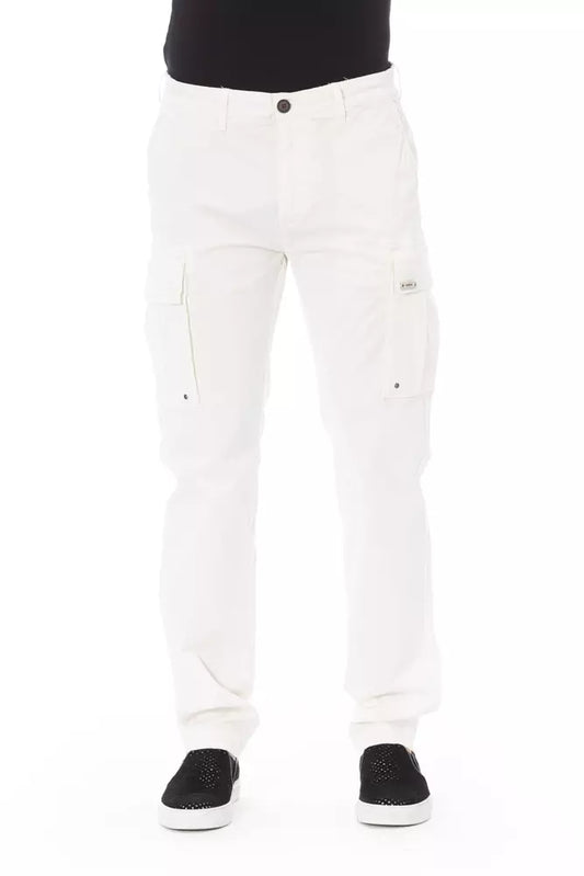 Pantalón cargo de algodón blanco para hombre