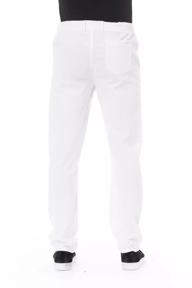 Pantalón de algodón blanco para hombre