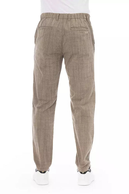 Beige Chinohose aus Baumwolle für Herren