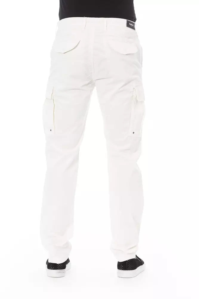 Pantalón cargo de algodón blanco para hombre