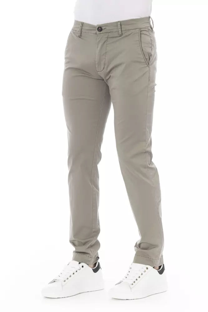 Beige Chinohose aus Baumwolle für Herren