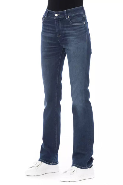 Blaue Jeans aus Baumwolle für Damen