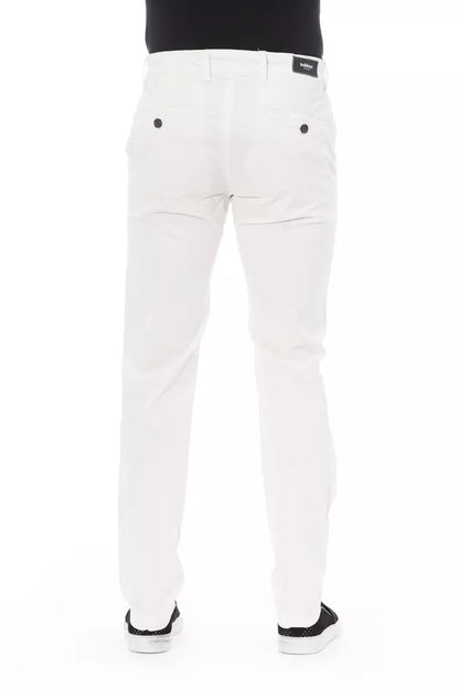 Pantalón chino de algodón blanco para hombre