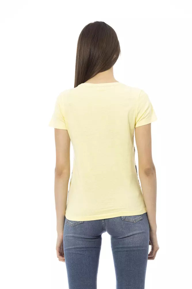 Top de algodón amarillo para mujer