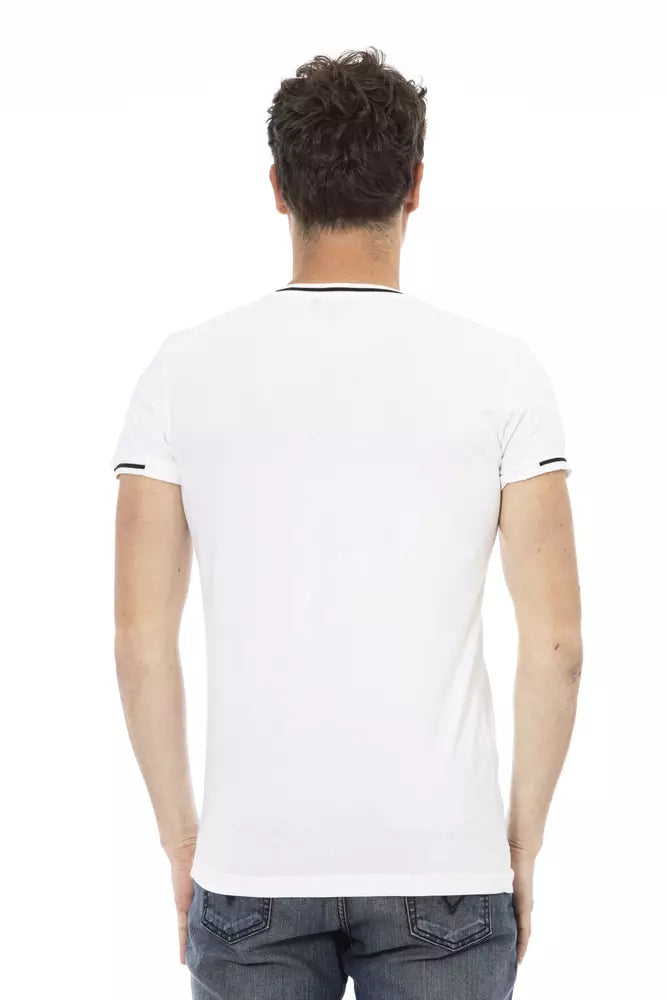 Camiseta de algodón blanca para hombre