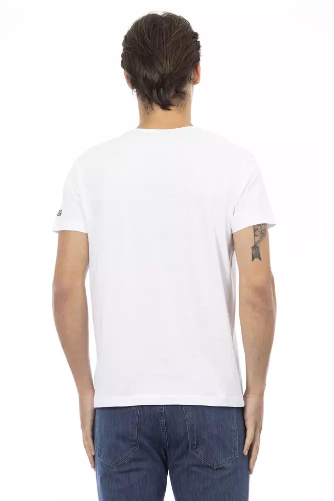 Camiseta de algodón blanca para hombre