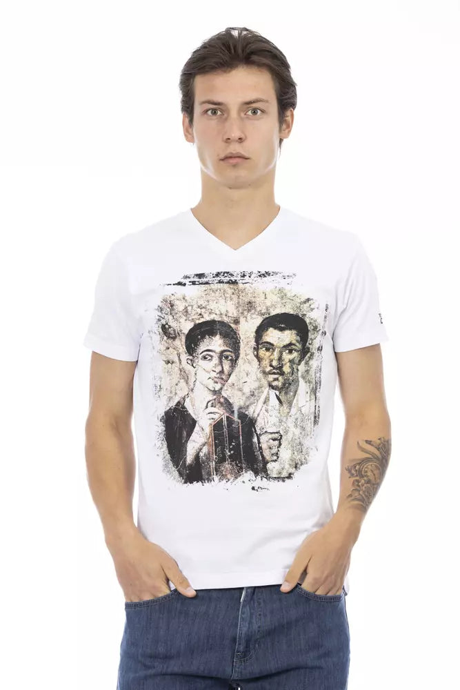 Weißes Baumwoll-T-Shirt für Herren