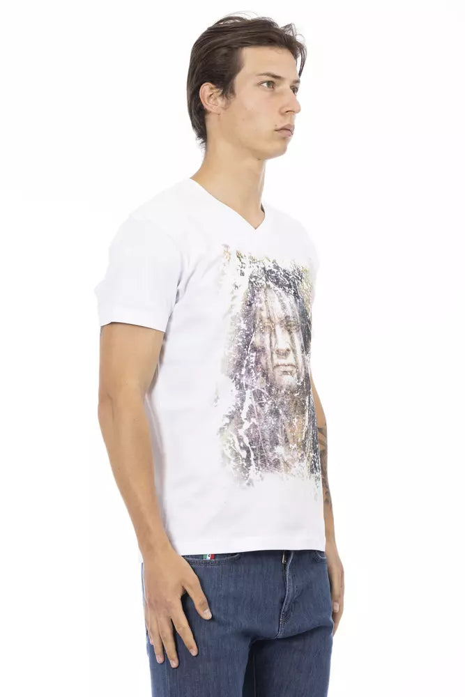 Weißes Baumwoll-T-Shirt für Herren