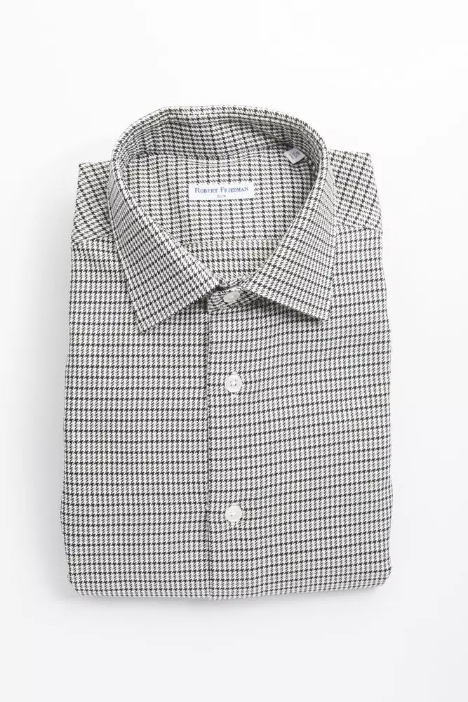 Camisa de algodón beige para hombre