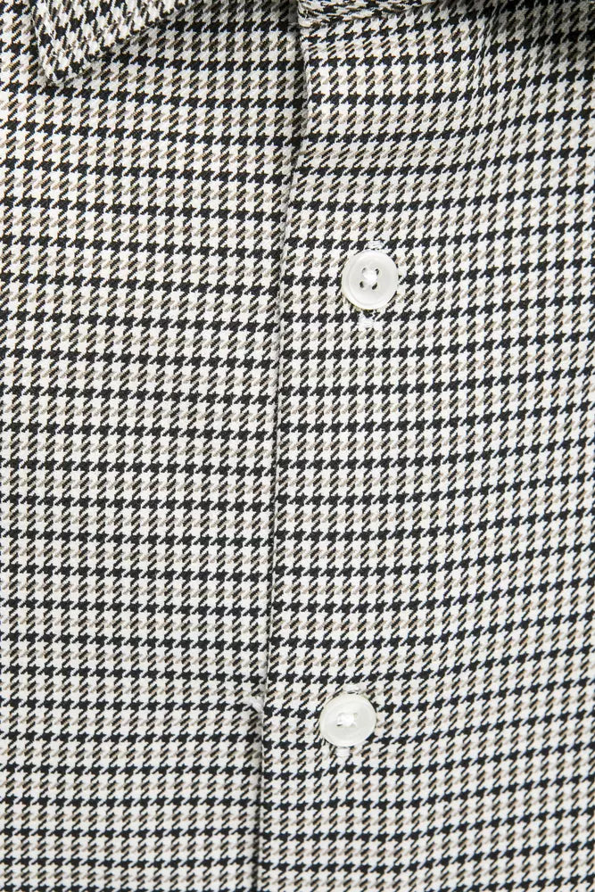 Camisa de algodón beige para hombre