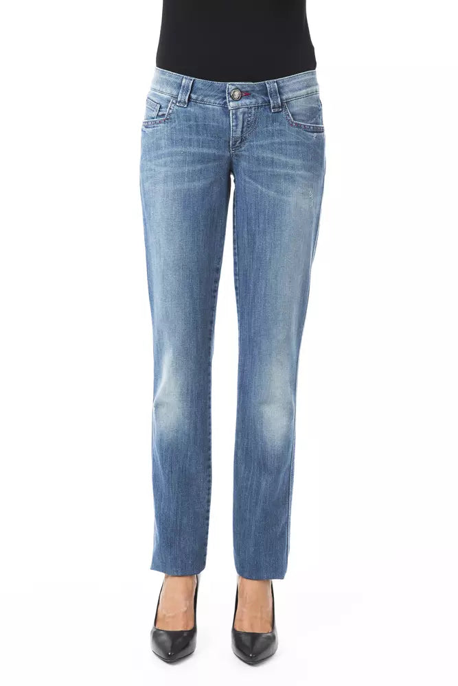 Blaue Jeans aus Baumwolle für Damen