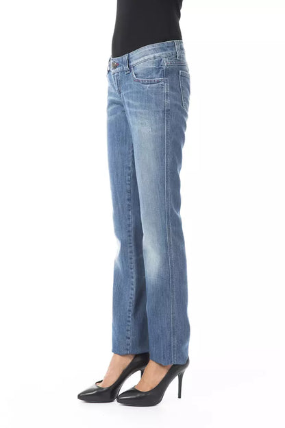 Blaue Jeans aus Baumwolle für Damen