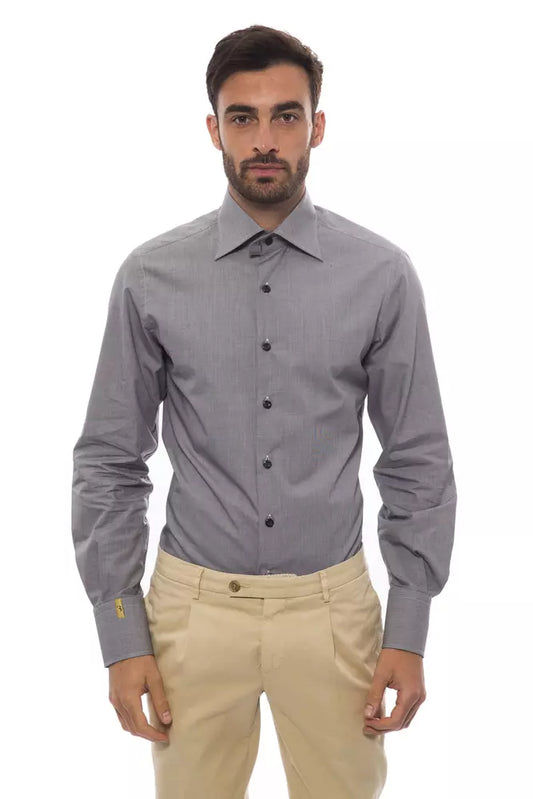 Black Cotton Men Shirt