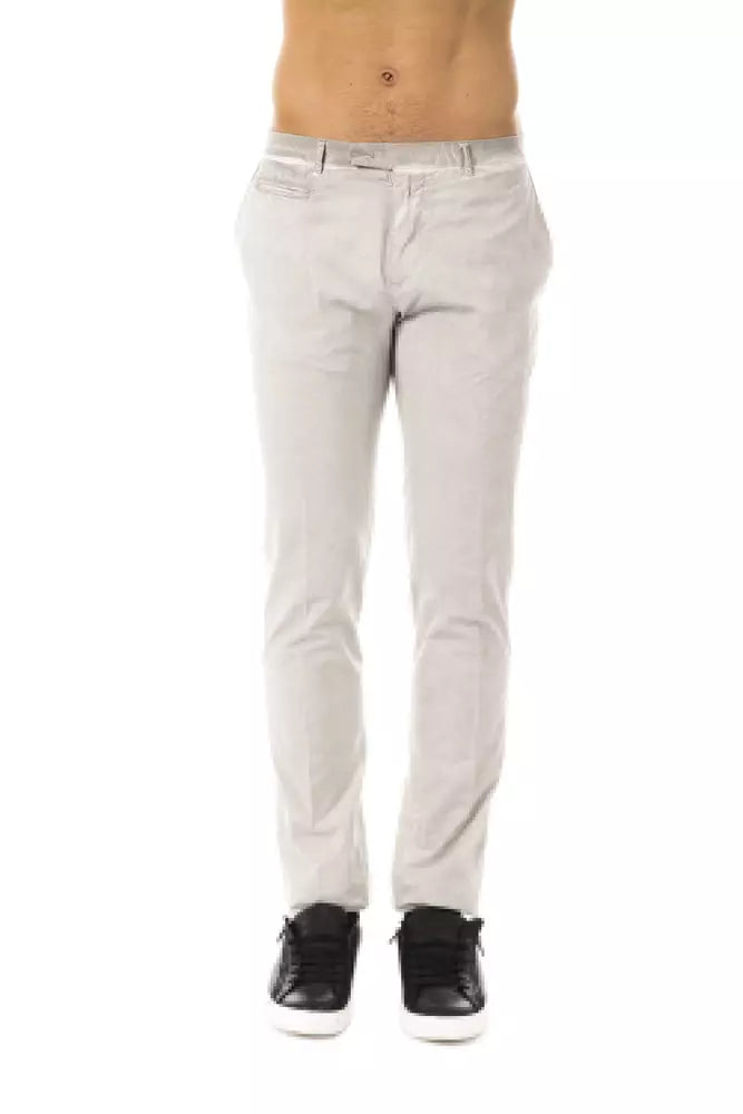 Gray Cotton Men Pant