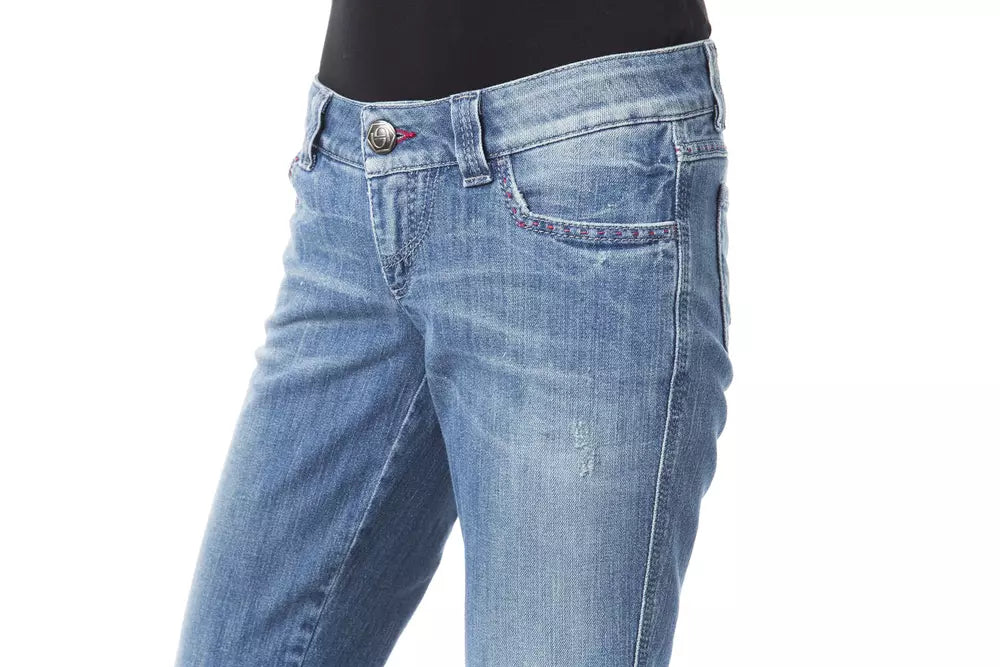 Blaue Jeans aus Baumwolle für Damen