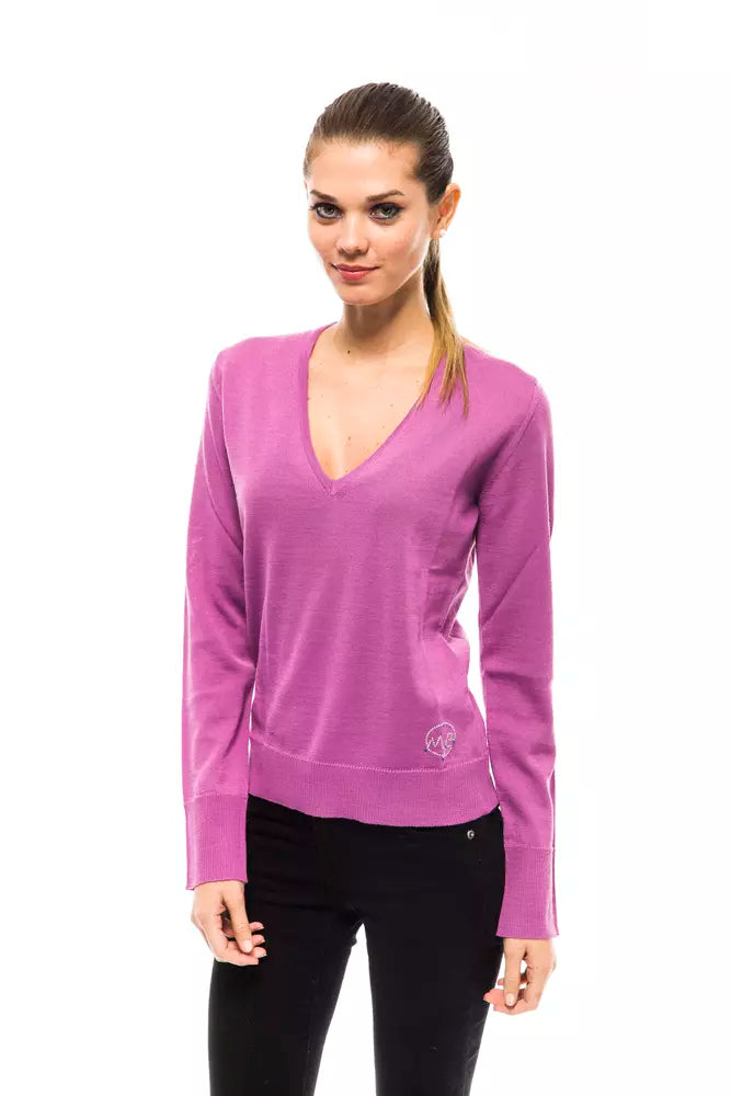 Pink Wool Women Sweater