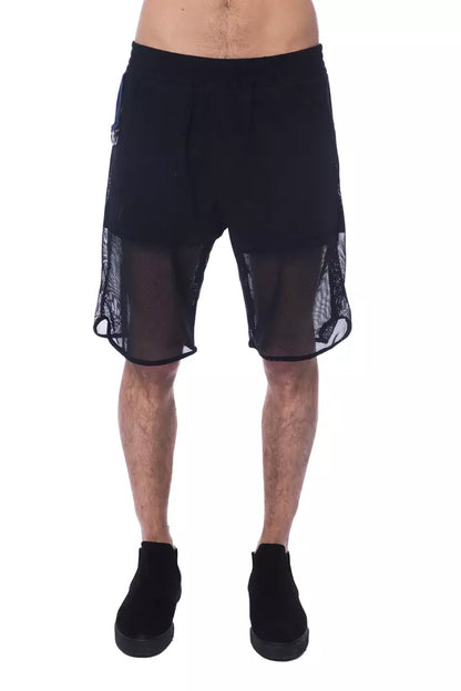 Schwarze Polyester-Shorts für Herren